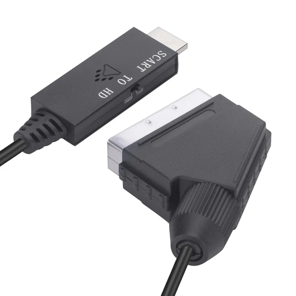 Convertidor adaptador Scart a HDMI Scart HDMI 1080P con Cable de entrada Scart Puerto de salida HDMI para HDTV STB VHS Xbox PS3 DVD - imagen 3