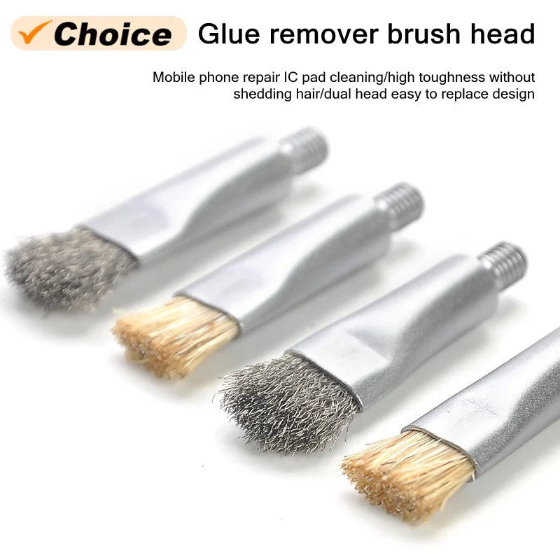 Cabezal de cepillo de limpieza PCB de placa base de TE-158 para herramientas de reparación de teléfonos móviles, cepillo de cepillado duro, cepillo de limpieza de aceite de soldadura