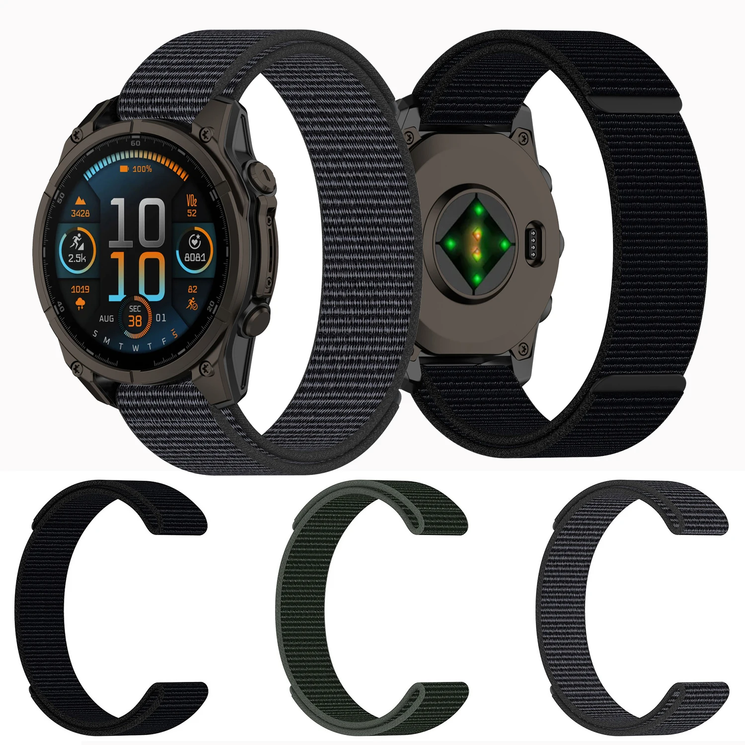 Correa de nailon de 26mm para Garmin Fenix 8 51mm/Epix Pro 51mm correa de reloj inteligente Fenix 7X/6X Pro/5X Plus/3 accesorios pulsera