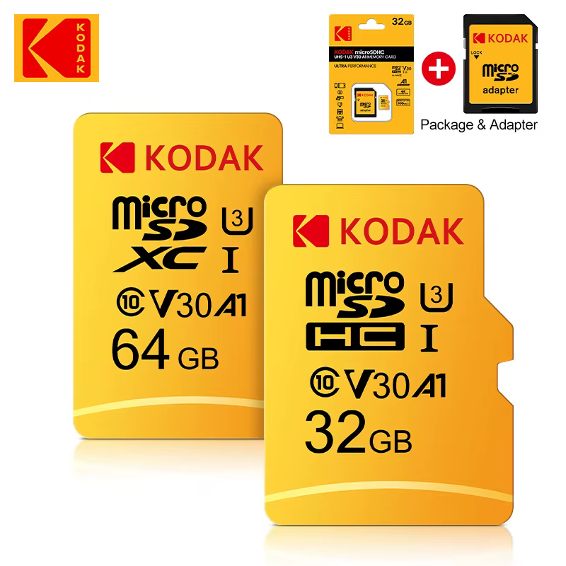 Tarjeta de memoria Kodak Original, 128GB, 64GB, tarjeta Micro TF SD de alta velocidad, tarjeta SD de 256GB, tarjeta V30 U3 TF para Nintendo Switch, juego Ps4 y Ps5