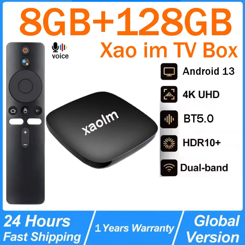 Q96 OHP Xao im TV Box Android 13 4K HD BT5.0 Wifi 4G 5G 8GB 128GB asistente de voz reproductor multimedia inteligente Quad Core set-top box iptv