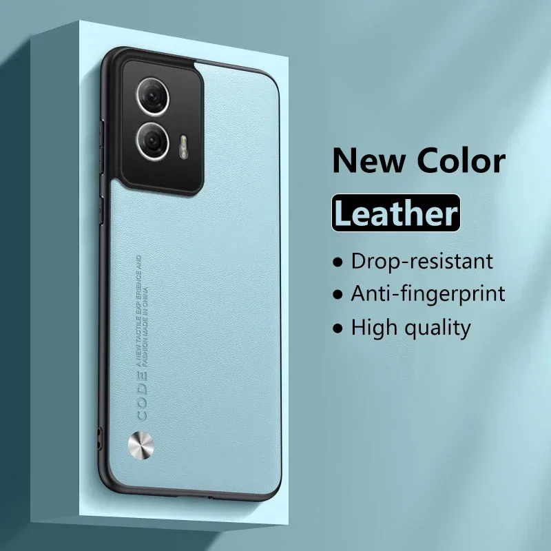 Leather Case for Motorola Moto G85 Carbon Fiber Matte Silicone Protection Hard Full Camera Phone Cover MotorolaMotoG85 XT2427-3 - imagen 2