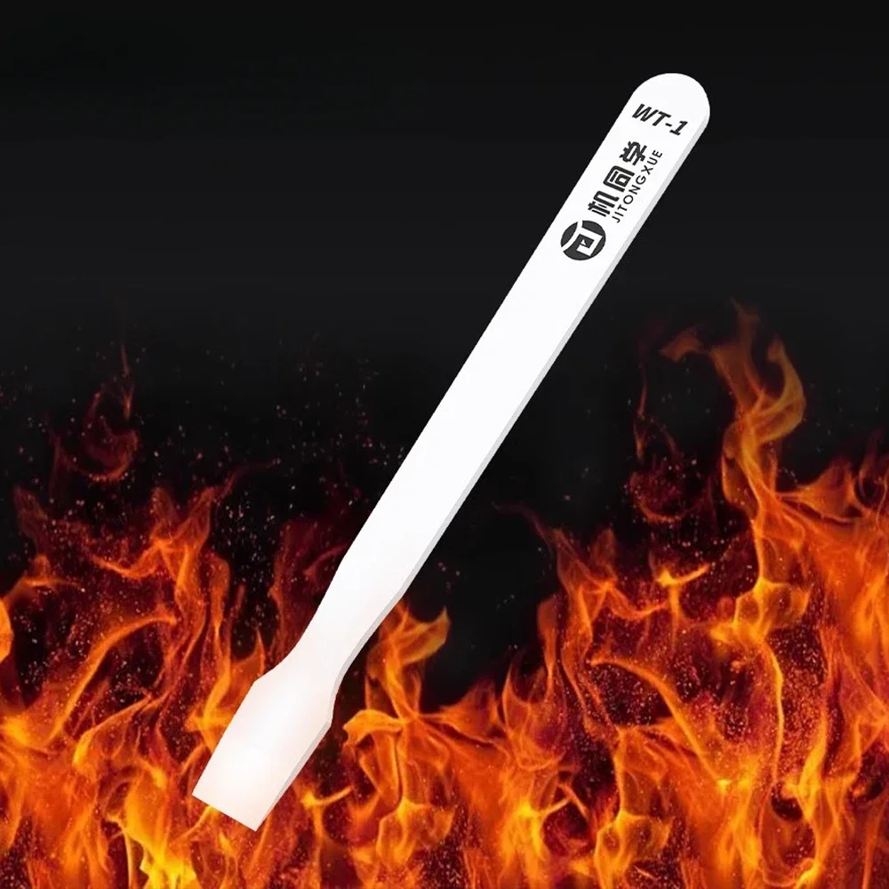 JTX WT-1 raspador de estaño de cerámica, pasta de soldadura, cuchillo raspador, antiestático, no magnético, resistente al desgaste para Reballing de plantilla BGA - imagen 5