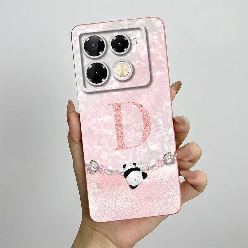 Funda de teléfono para infinix Note 40 4G X6853 Note 40 Pro Plus X6851B 40 Pro 4G X6850 5G X6851 letras de moda Funda suave mate - imagen 4