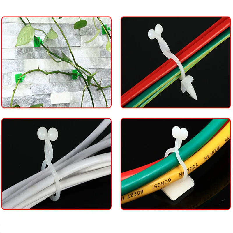 Organizador de Cables de cargador de 10 piezas, enrollador USB, Clips de escritorio, soporte de cables de gestión para ratón, auriculares, accesorios de Cable de escritorio - imagen 5