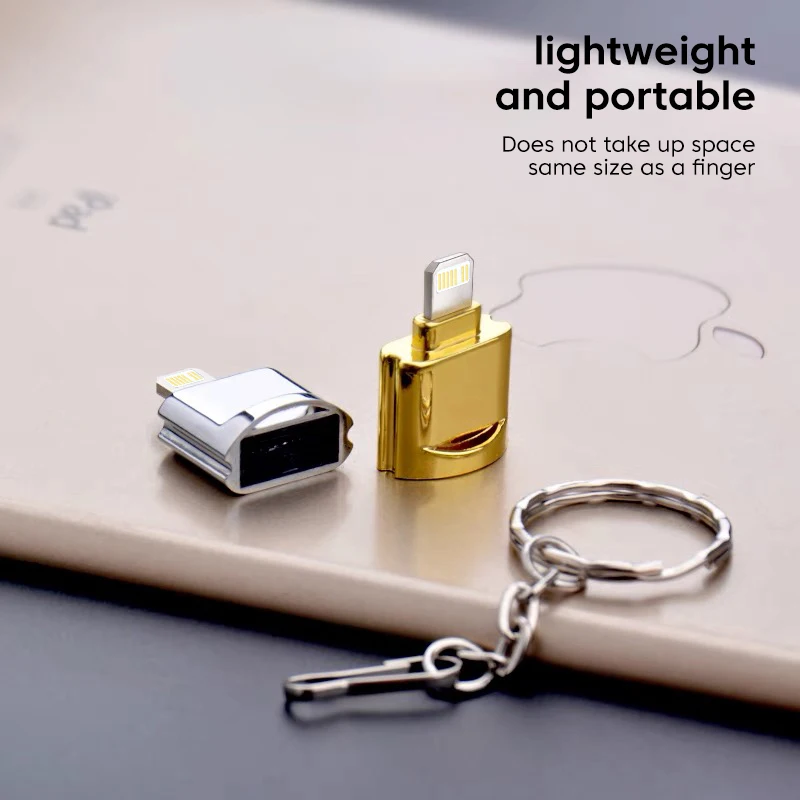 Convertidor de lector de tarjetas Micro SD TF para iPhone 13, 12 Pro, OTG a lector de tarjetas Micro SD, tarjeta de memoria relámpago, sistema ForiOS 13 superior - imagen 2