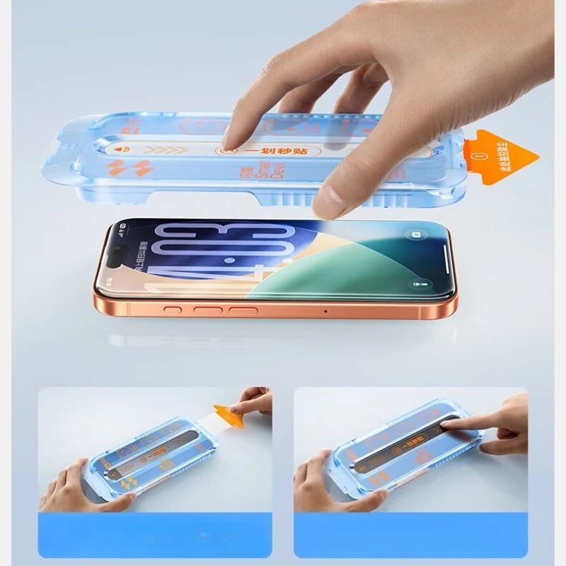 Protector de pantalla de fácil instalación para iPhone 17 Pro Max 17Air 17Pro 17ProMax HD película de cubierta completa de vidrio templado antiazul - imagen 2