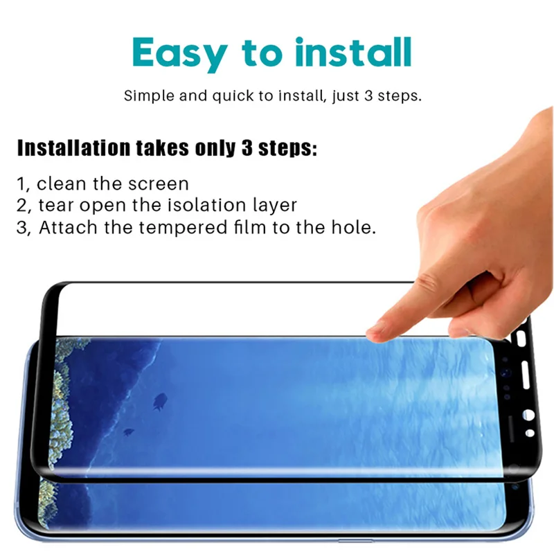 20 Protector de pantalla de cubierta completa para Samsung S20 Ultra Note 10 Plus 8 9 vidrio Protector para Samsung S21 S10 S8 S9 Plus Note 20 - imagen 3