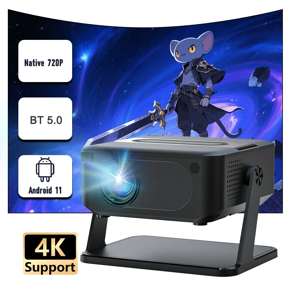 HA109 Proyector 4k Vídeo Portátil Android 11 H713M Bluetooth5.0 Altavoz wifi6 Smart Home Theater tv Smartphone Nativo 720P