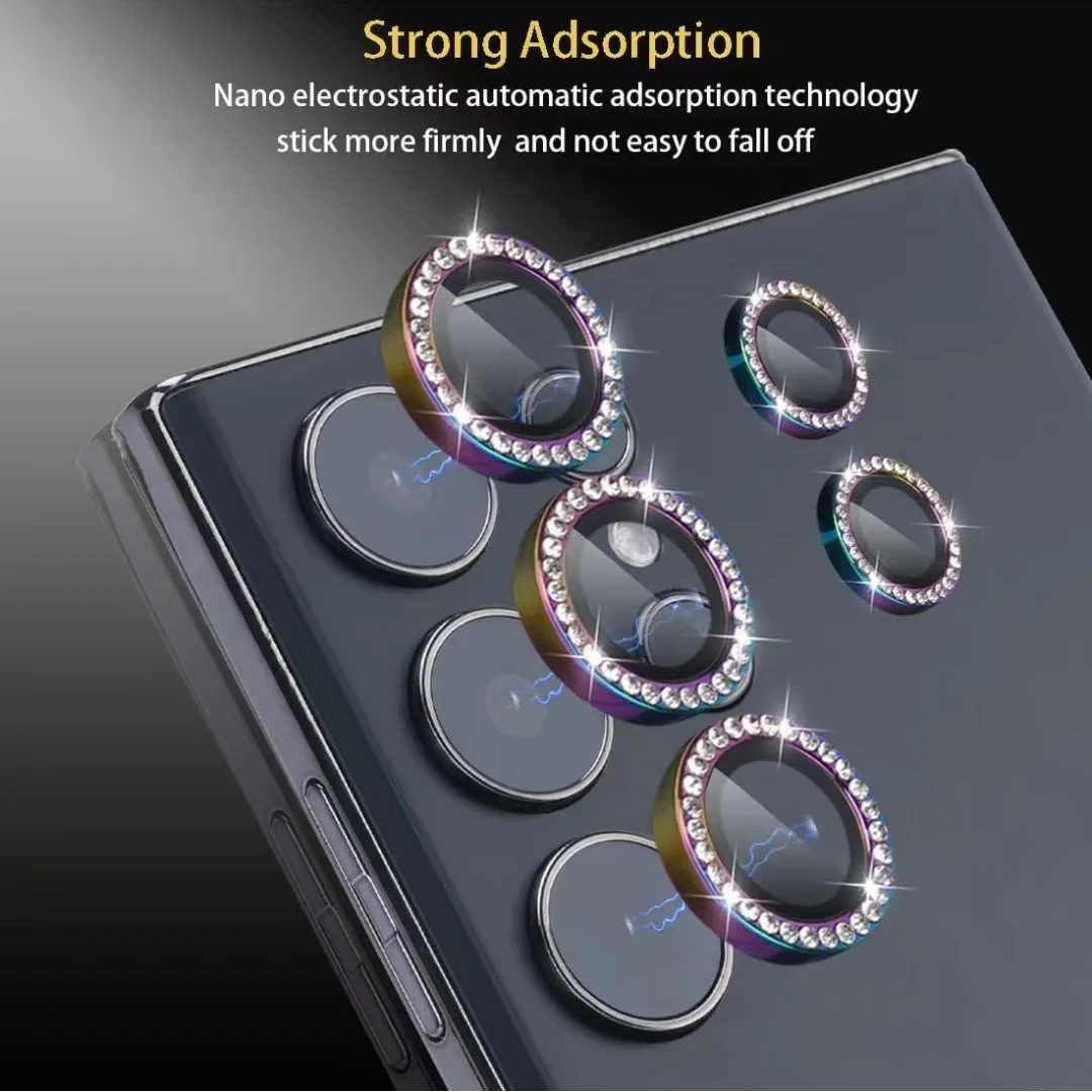 Para Samsung Galaxy S24 Ultra película de cámara Protector de lente de cámara de vidrio para Samsung S24 Plus cubierta completa lente anillo Protector de Metal - imagen 4