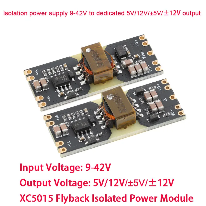 Módulo de alimentación CC aislado XC5015, amplio voltaje, entrada de 9-42V, 5V, 12V ± 5V ±12V, salida de 6W, 10W, placa estabilizadora LDO reservada, 2 uds./1 ud.