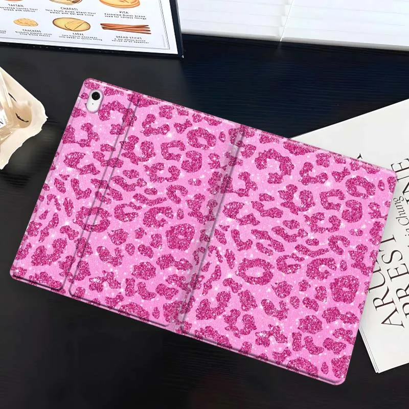 Estampado de leopardo con purpurina artística para Samsung Galaxy Tab S11 S10 S9 S8 S7 S6 A11 A9 A8 A7 10,5 10,4 Lite FE Plus pulgadas funda para tableta - imagen 2