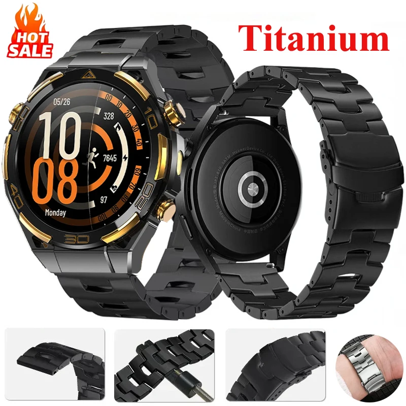 Correa de reloj de titanio de 22mm para Blackview W90 Pro Smartwatch pulsera de lujo para Blackview W80Pro W50 W50 Pro/X20/W60/W70 Pro Band