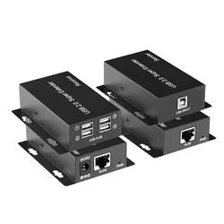 Extensor USB 2.0 hasta 50 m por Red Ethernet Cat6 – Hub 4 Puertos