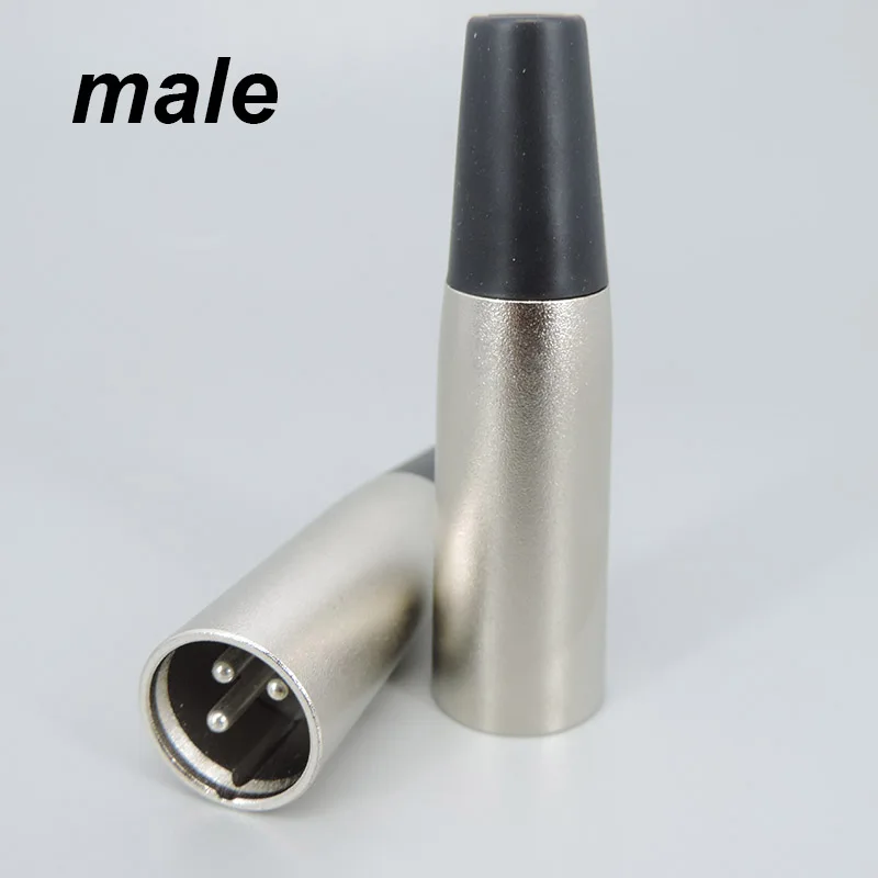 Conector adaptador de soldadura Jack macho y hembra de 3 pines XLR de Metal para altavoz de escritorio de música micrófono de Audio terminales de Cable de micrófono - imagen 2