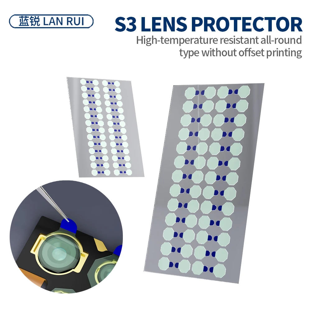 LANRUI S3 Protector de lente de 6mm/12mm 260 Uds para reparación de teléfonos móviles lente protección de luz azul herramienta antipolvo táctil antiaccidental
