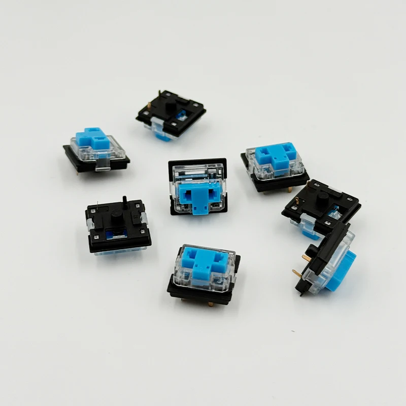 Interruptor de perfil bajo para teclado mecánico carcasa inferior negra 3 pines azul RGB personalizado DIY intercambio en caliente