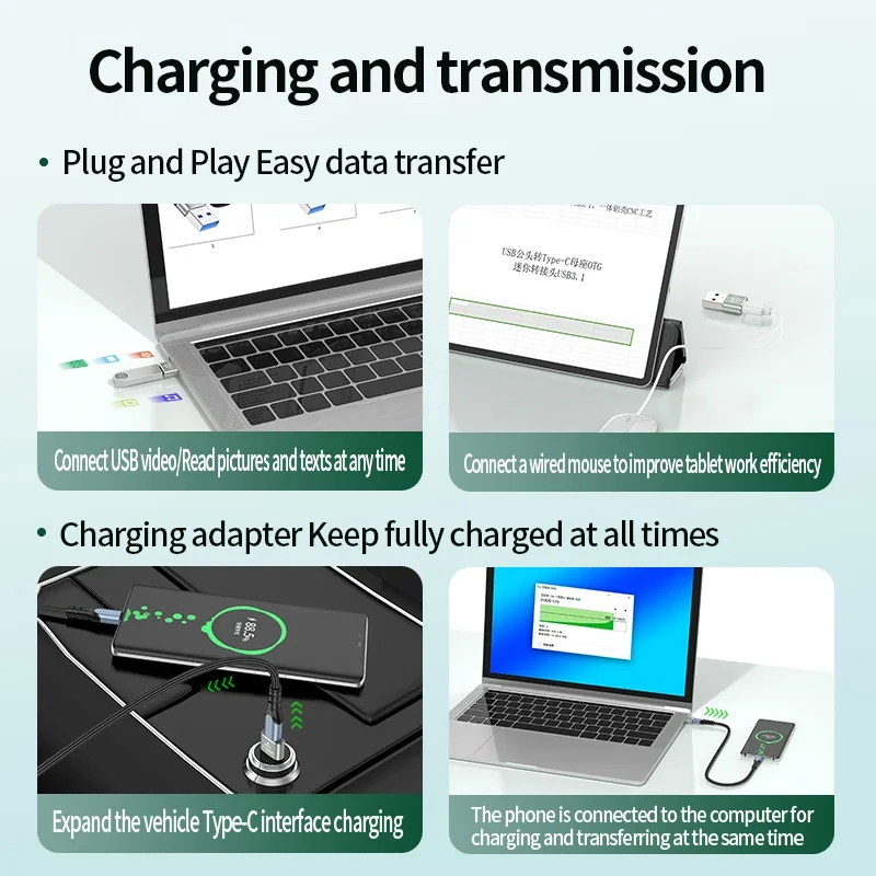 Olaf-Adaptador USB tipo C A USB 120 A tipo C, conector convertidor OTG para Macbook, iPad, Huawei, Xiaomi, Samsung, 10Gbps, 3,1 W - imagen 3