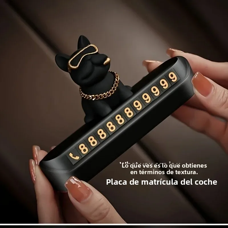 Cubierta deslizante para teléfono de vehículo, diseño de perro, Base adhesiva ABS, fácil instalación, accesorio de seguridad para salpicadero de coche - imagen 3