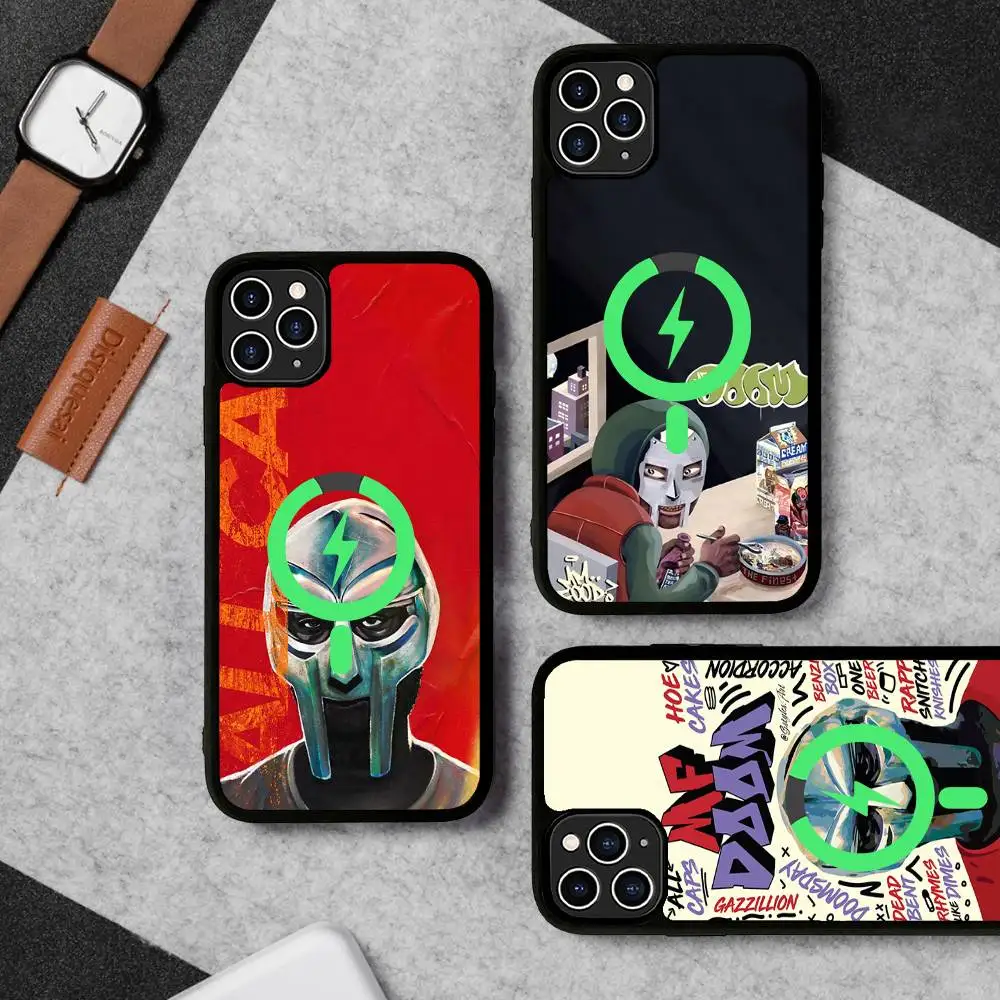 Funda magnética para teléfono MF DOOM para iPhone 16 14 13 12 11 15 Pro Max Plus para cubierta de carga inalámbrica Magsafe - imagen 5