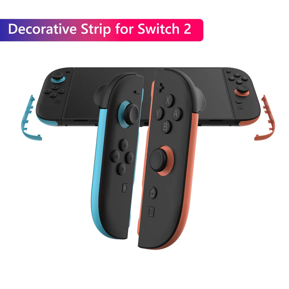 Reemplazo de carcasa de tira decorativa para NS Switch 2, placa de controlador Joycon NS2, accesorios de cubierta de placa frontal Joy con - imagen 5
