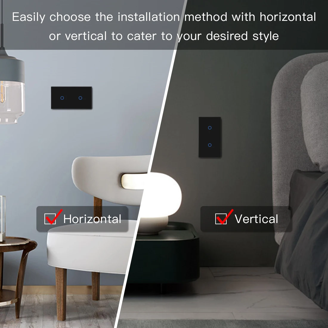 BSEED 1/2/3Gang Interruptor táctil de pared interruptores de luz doble 1Way Plus enchufes USB tipo c Panel de vidrio estándar de la UE retroiluminación azul 10A - imagen 3