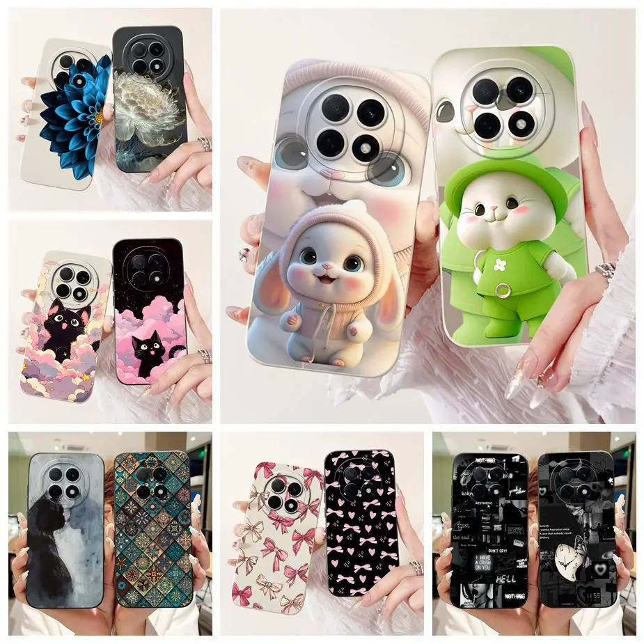 Para Oppo F29 Pro 5G funda CPH2705 lindo conejo cubierta de dibujos animados suave TPU mate funda de teléfono para Oppo F29 Pro F29Pro 5G funda trasera Coque