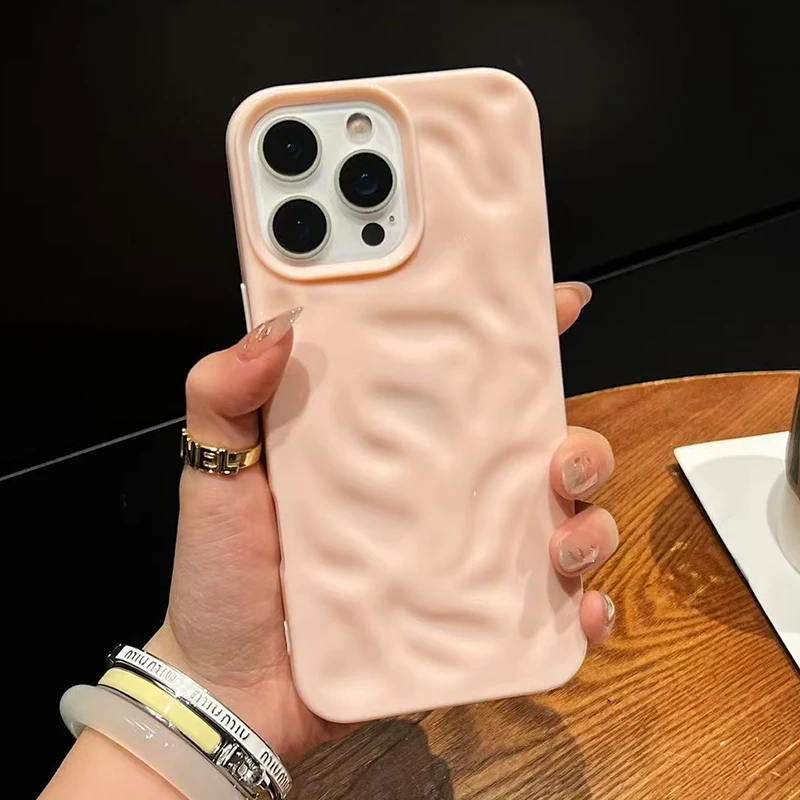 Funda con patrón de meteorito arrugado de colores brillantes para iPhone 17 Air 16 15 Plus 14 13 12 11 Pro Max, funda trasera de teléfono de TPU suave - imagen 4