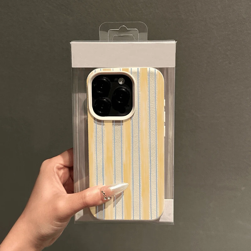 Funda de teléfono con diseño de lichi a rayas coloridas para Samsung Galaxy S25 Ultra S24 FE S23 Plus S22 A16 A26 A36 A56 A55 A54 A53 5G - imagen 4