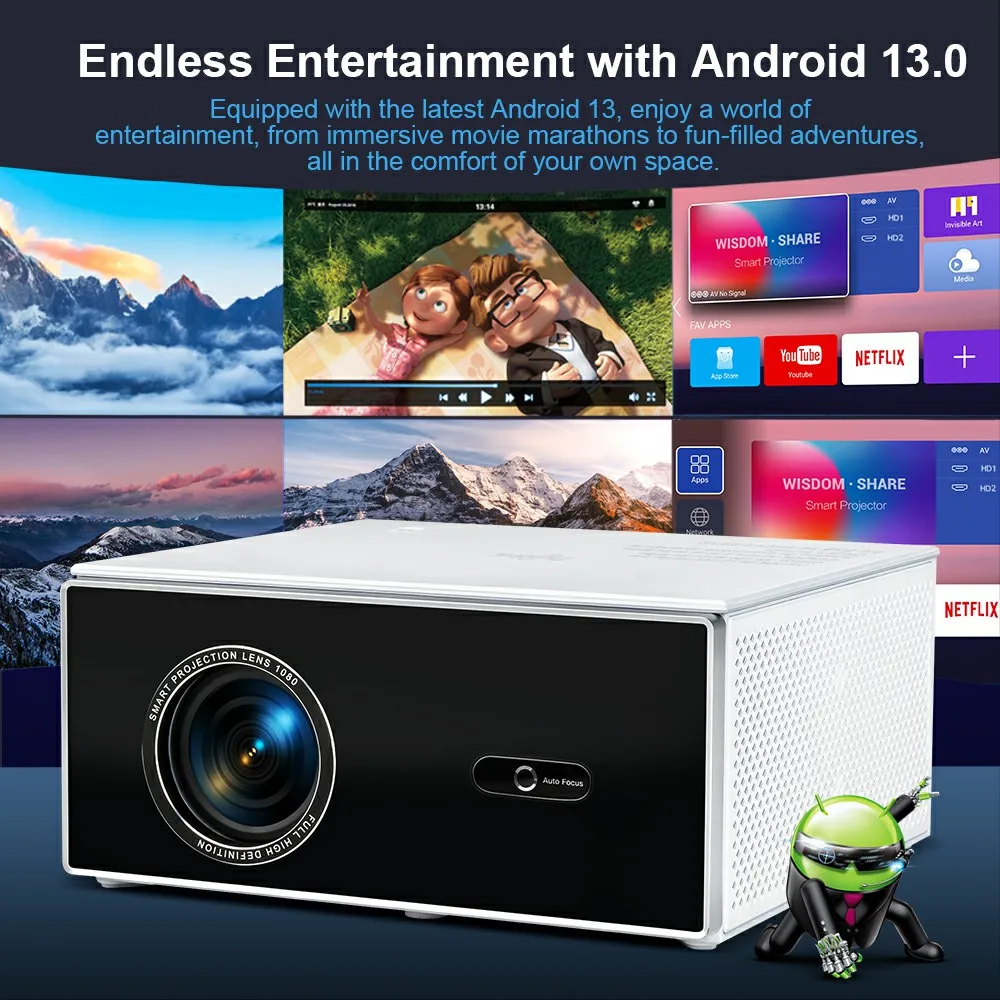 ThundeaL 2G 32G proyector TDA7W 2K 4K Full HD 1080P Android WiFi proyector de haz de cine en casa vídeo al aire libre proyector de reuniones de películas - imagen 5