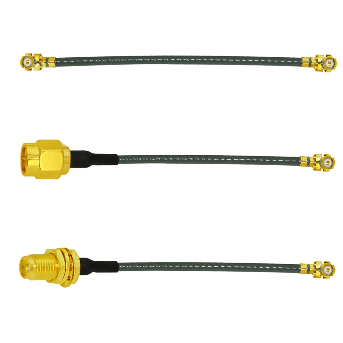 10 cm/20 cm/30 cm U.FL Switch SMA macho hembra Jack Cable en espiral 1,37mm para enrutador inalámbrico de tarjeta PCI WIFI