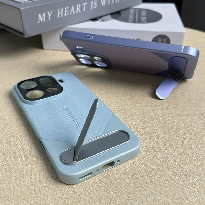 Para OPPO Find X9 Pro funda de lujo dura de PU con soporte funda protectora trasera para OPPO Find X9 X9Pro funda completa para teléfono - imagen 5