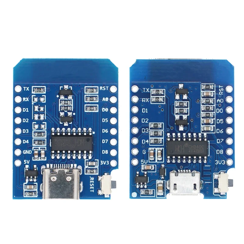 D1 Mini TYPE-C/MICRO ESP8266 ESP-12F CH340G V2 USB D1 Mini placa de desarrollo WIFI D1 Mini NodeMCU Lua IOT placa 3,3 V con pines - imagen 4