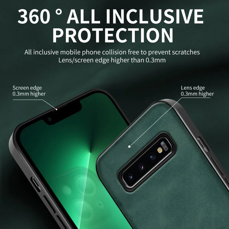 Funda de cuero magnética de lujo para Samsung Galaxy S9, S10 Plus, Note 8, 9, 10 Plus, cubierta trasera, protección de silicona, funda de teléfono Coque - imagen 5