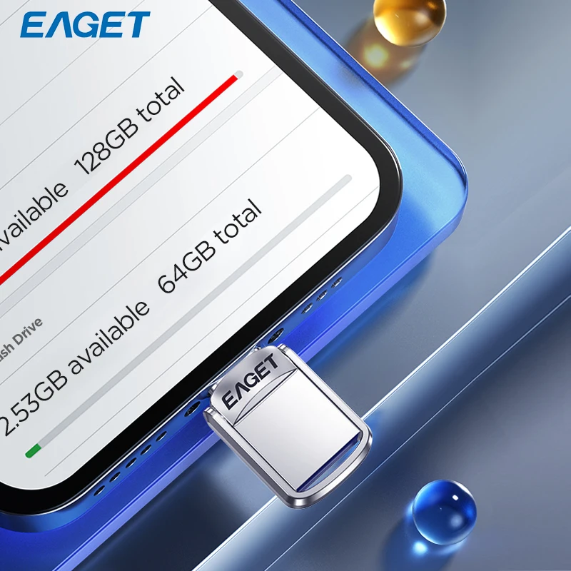 Eaget-unidad Flash USB 3,2, Pendrive 2 en 1, Mini USB y tipo C, 32GB, 64GB, 128GB, para PC y teléfono - imagen 5
