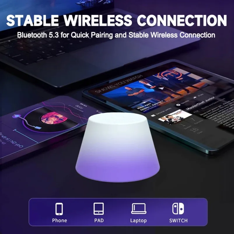 VIKEFON Mini altavoz portátil JW912 Bluetooth altavoz magnético BT5.3 pequeña caja de sonido 7 horas de reproducción soporte para teléfono - imagen 2