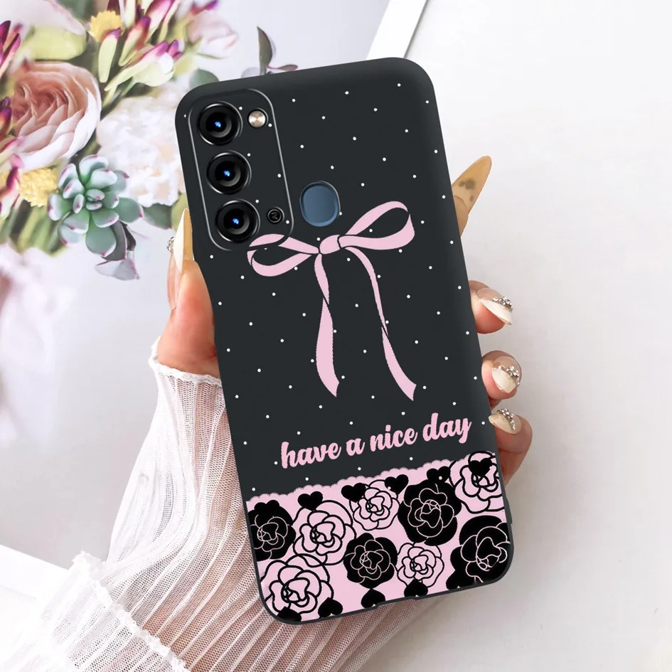 Para Itel Vision 3 Funda de moda con flores pintadas carcasa de silicona suave negro TPU Funda de teléfono para Itel S17 S661W S 17 parachoques P38 Funda - imagen 2