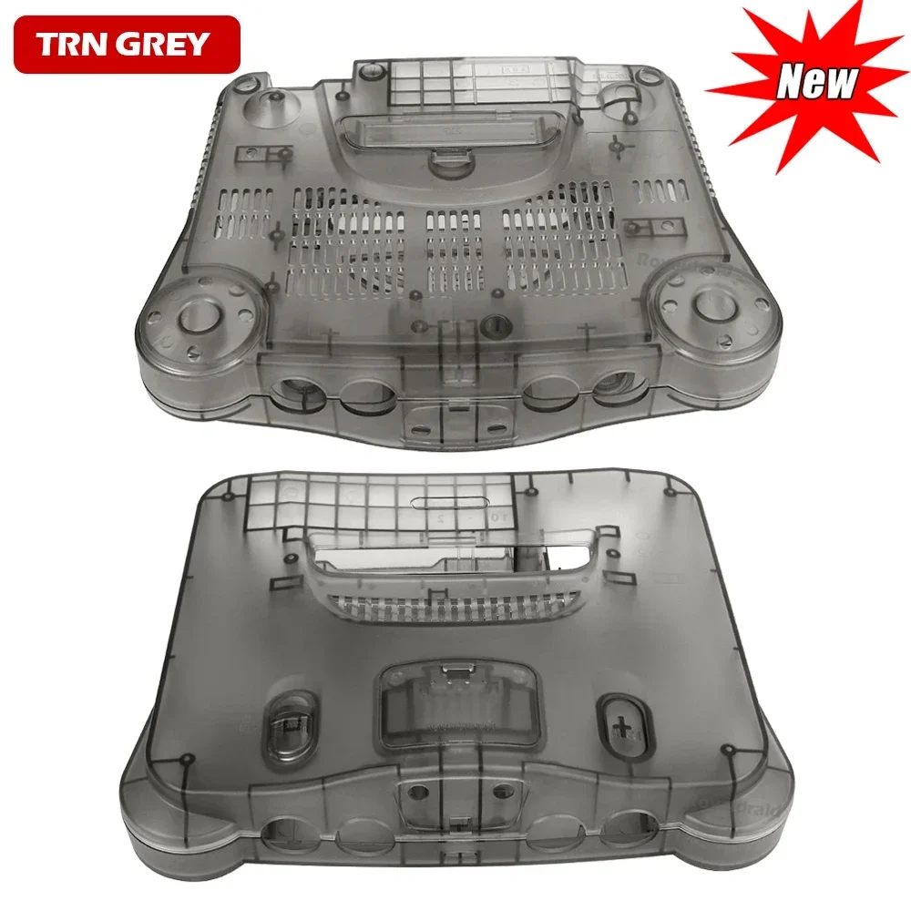 Nueva carcasa de repuesto azul hielo, carcasa translúcida Compatible con consola de videojuegos Retro N64, caja transparente de 12 colores - imagen 5