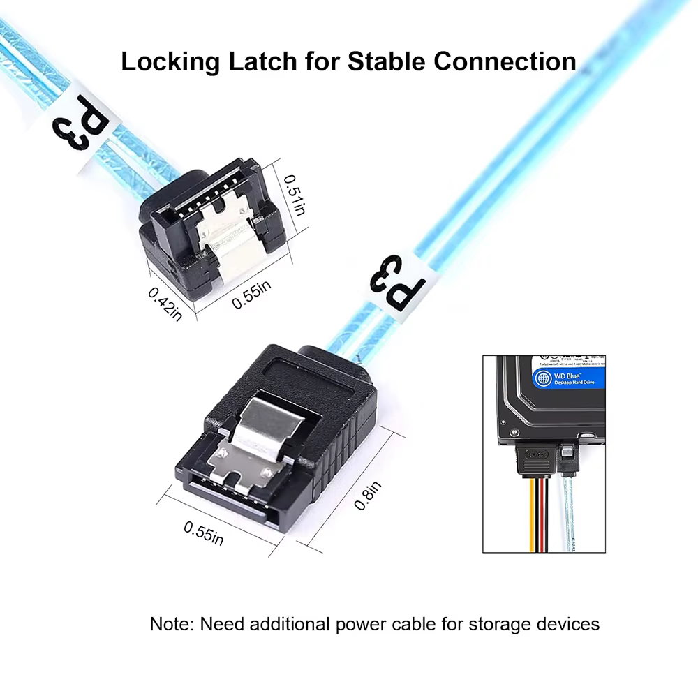 Cable SATA ángulo recto para servidores de alta velocidad - imagen 4