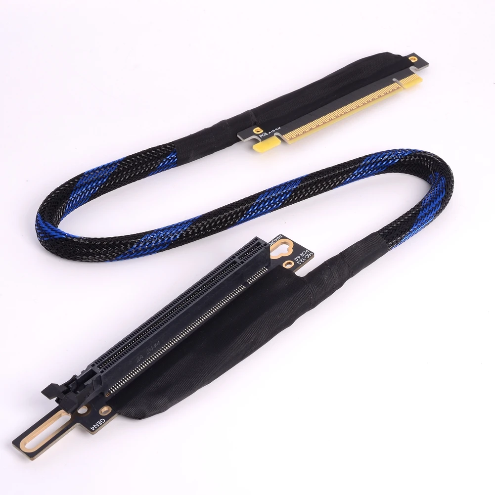 PCI Express 4,0 X16 tarjetas gráficas externas Cable elevador Vertical GEN4 para servidor AI Cable de ordenador Gpus AI múltiple chapado en plata - imagen 4