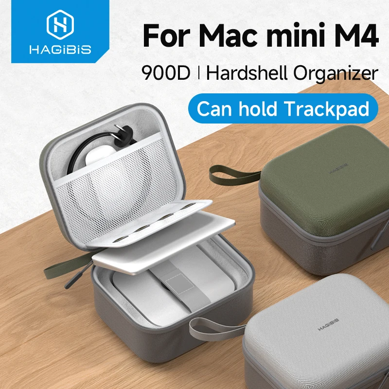 Hagibis-funda de viaje organizadora electrónica para Mac mini M4/M4 Pro, Estuche de transporte portátil, carcasa dura a prueba de golpes para cargador de ratón - imagen 2
