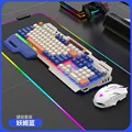 Keyboard mouse blue