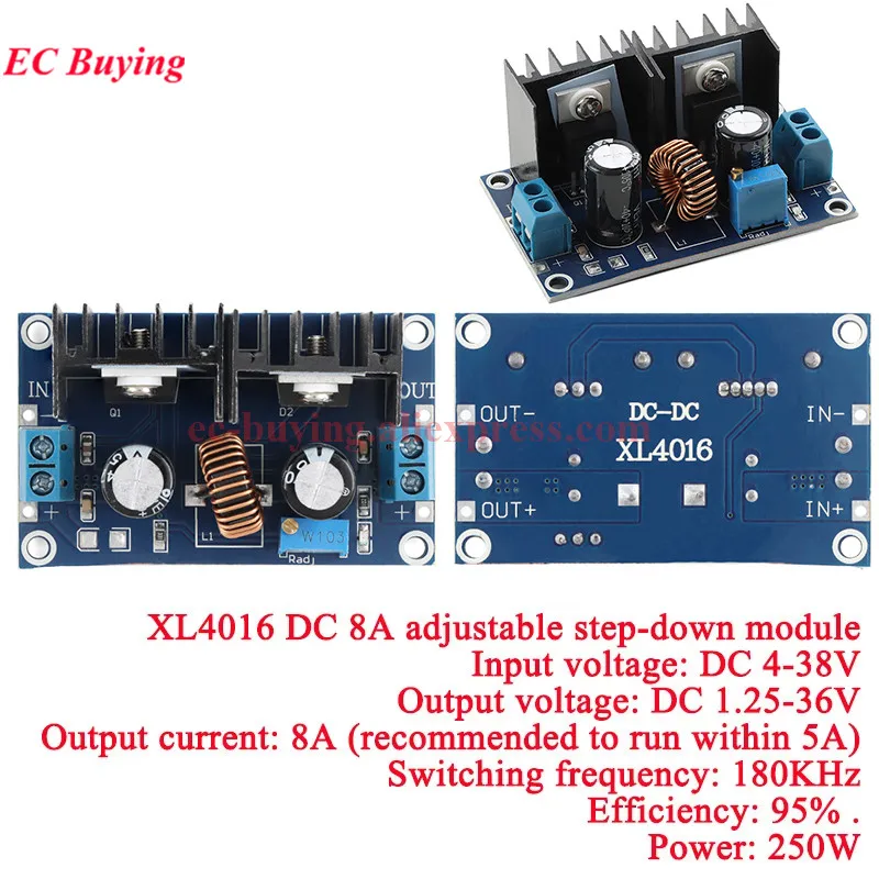 XL4016E1 XL4016 Regulador de voltaje CC de alta potencia DC-DC XH-M401 M404 Módulo Buck Stetp-down con regulador de voltaje de neumáticos máximo 8A - imagen 2