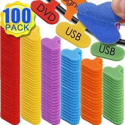 Etiquetas autoadhesivas cables impermeables antidesgarro gestión hogar