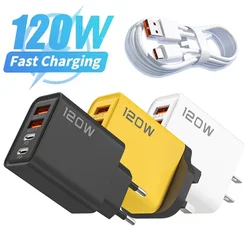 Cargador USB-C 120 W de carga rápida con 4 puertos
