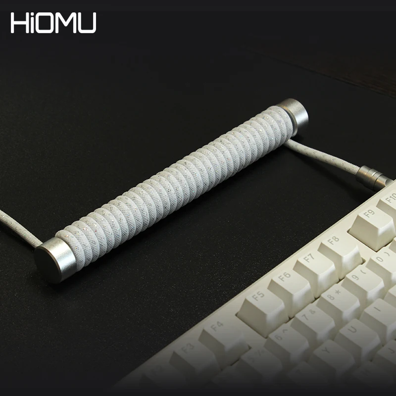 Hiomu-Cable en espiral para teclado mecánico, conector de aviador de Metal desmontable, conector de aviación de carga, accesorios para teclados - imagen 5