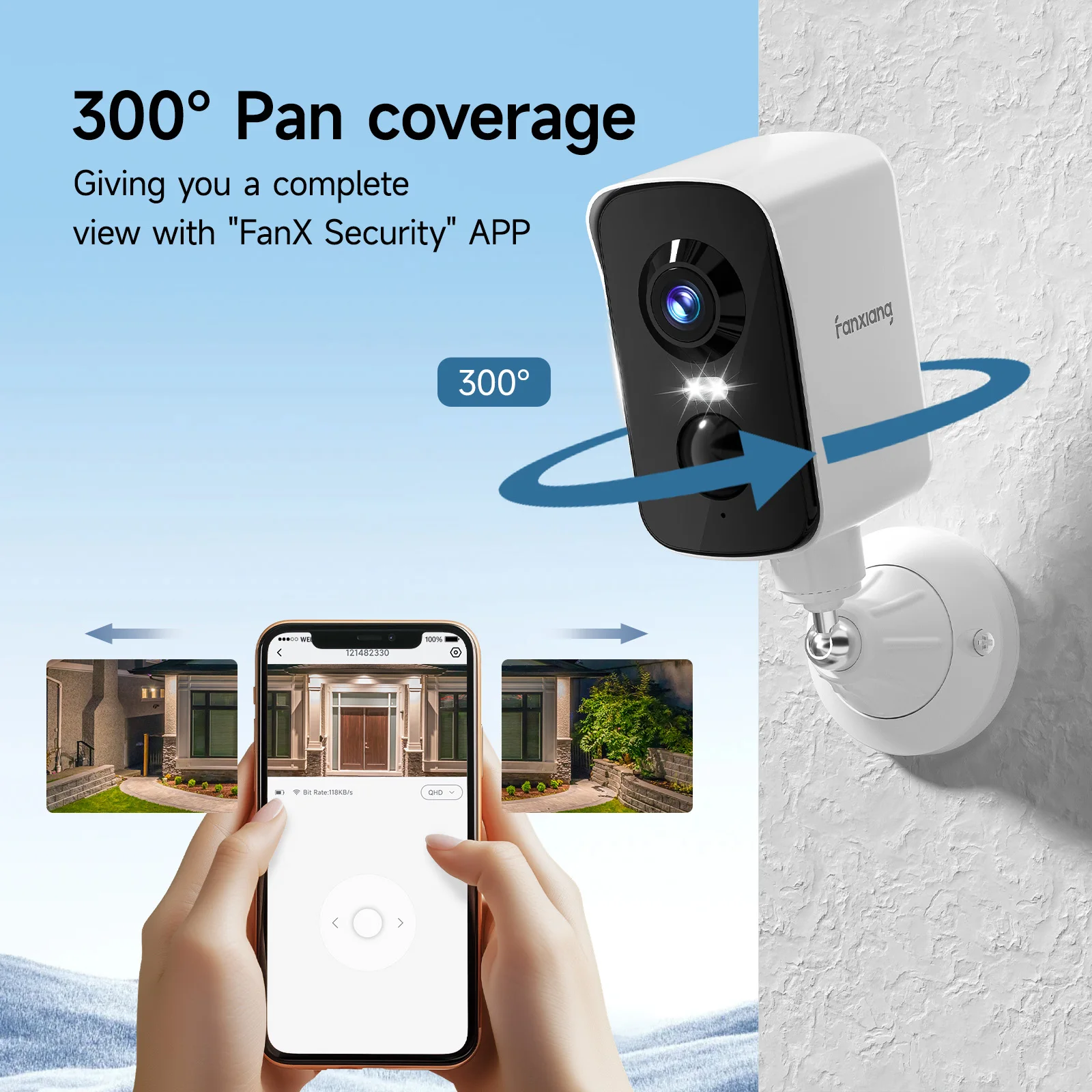 [Envío UE/EE. UU.] Cámara WiFi Fanxiang FC1/FCK1 cámara inalámbrica alimentada por batería alarma de movimiento PIR almacenamiento en la nube Audio bidireccional - imagen 5