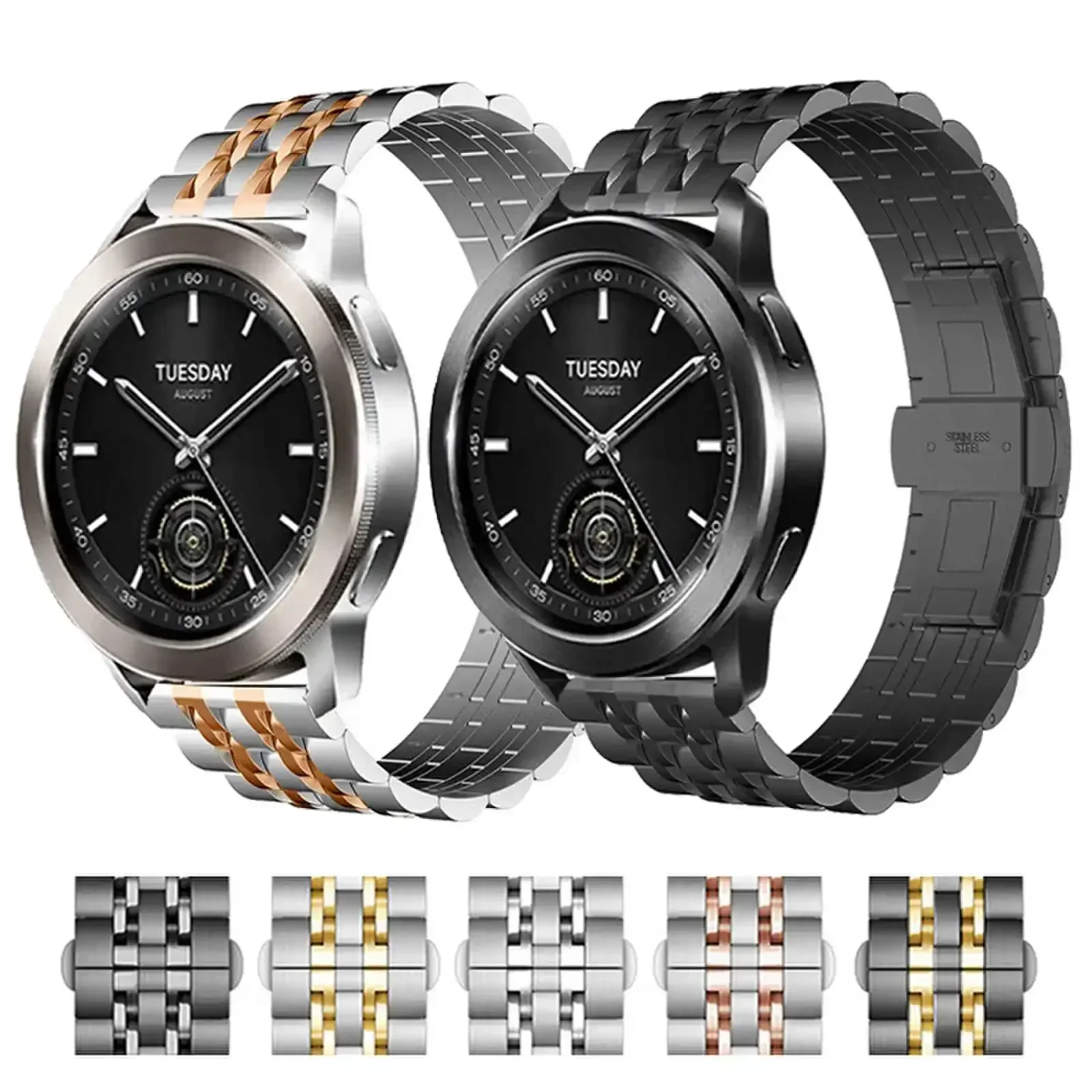 Correa de acero inoxidable de 22mm para Xiaomi Watch 2 Pro, correa de Metal para Xiaomi Watch S4 S3 S2 S1Pro Active /Mi Watch Color 2