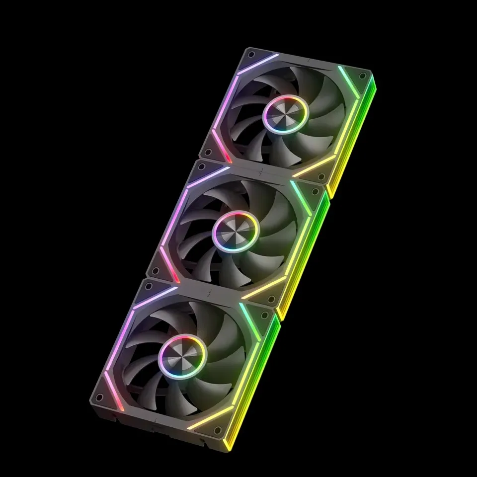 Power Train PRISM 8RS ARGB ventilador con cubierta 12CM PWM silencioso bloque de construcción integrado ventilador de refrigeración de escape frío AURA SYNC - imagen 4