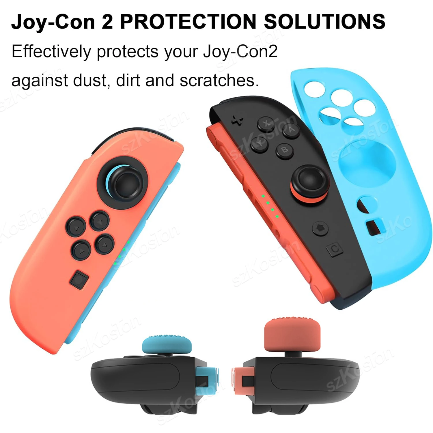 Estuche de transporte duro portátil de viaje para Switch 2, Protector de pantalla, funda protectora, agarre para pulgar, tapón antipolvo para accesorios de juego Switch2 - imagen 4